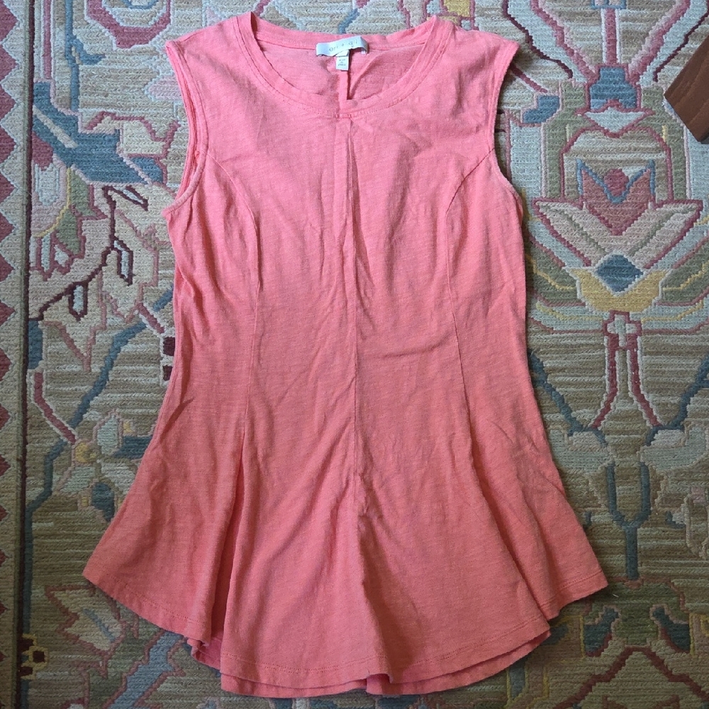 Anthropologie Erin + Ali Sleeveless Coral Top